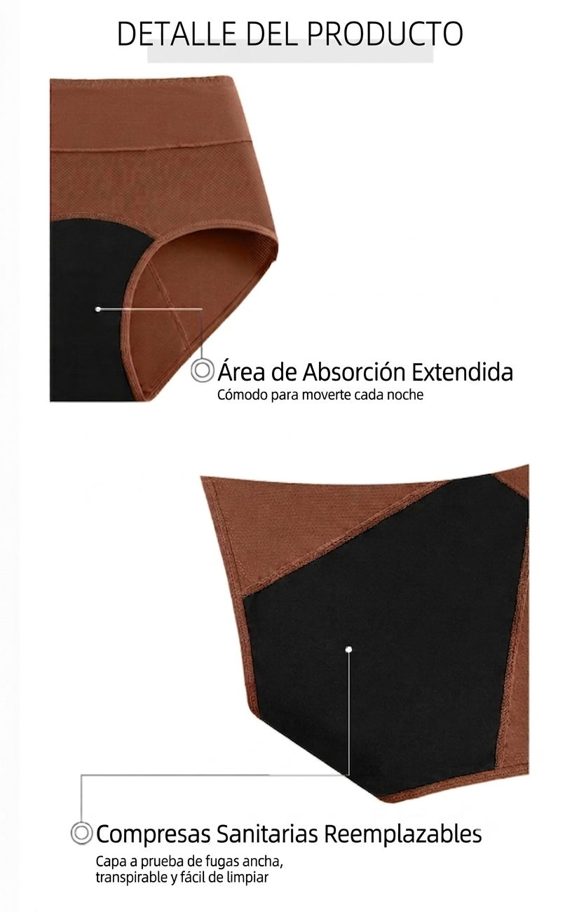 Braguitas Menstruales Reutilizables: Máxima Absorción y Comodidad sin Fugas
